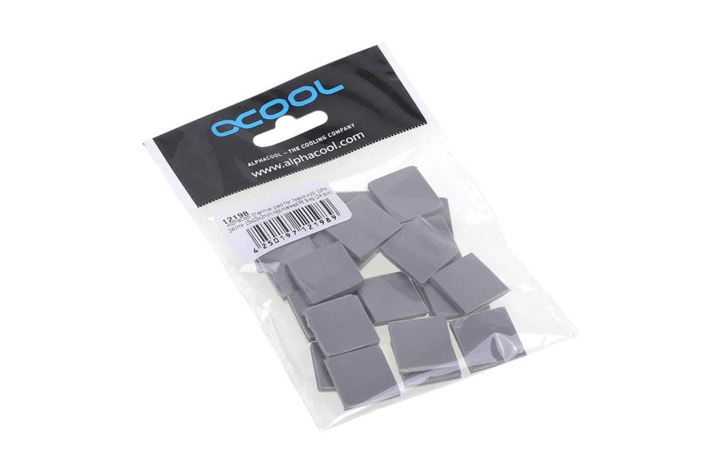 Alphacool thermal pad for NexXxoS GPX 3W/mk 15x15x2mm red marked PE Bag (24 pcs) : image 2