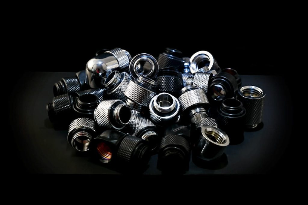 Alphacool HT 16mm HardTube Compression Fitting G1/4 for rigid tubes - knurled - Deep Black : image 3