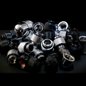 Alphacool HT 16mm HardTube Compression Fitting G1/4 for rigid tubes - knurled - Deep Black : image 3