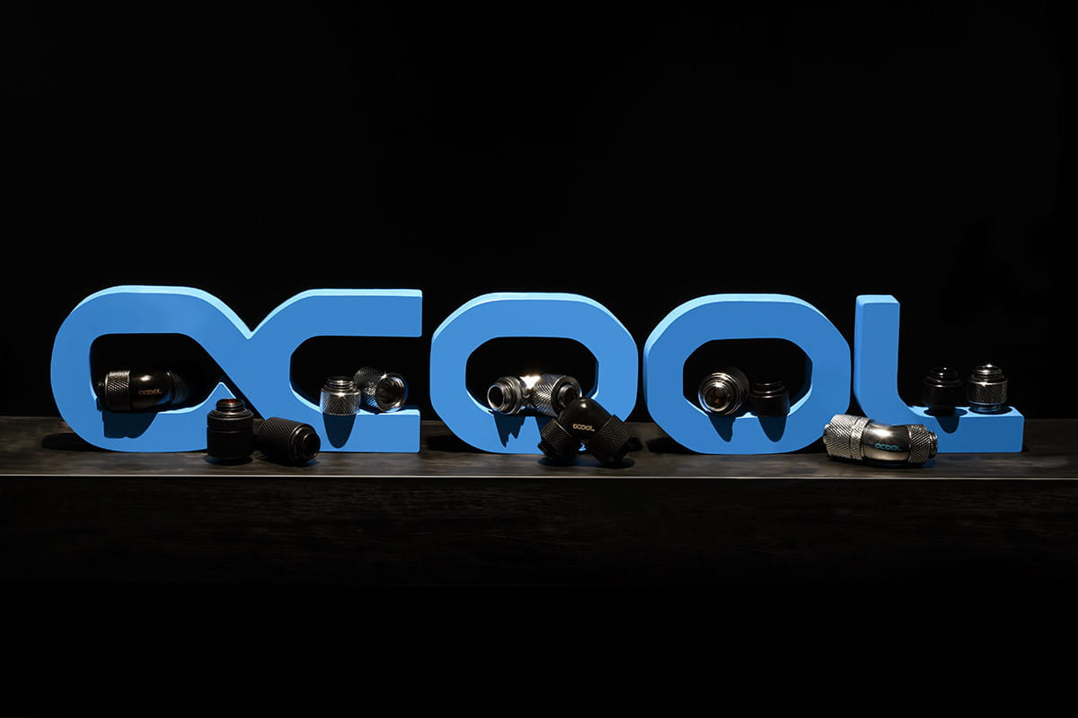 Alphacool HT 16mm HardTube Compression Fitting G1/4 for rigid tubes - knurled - Deep Black : image 4