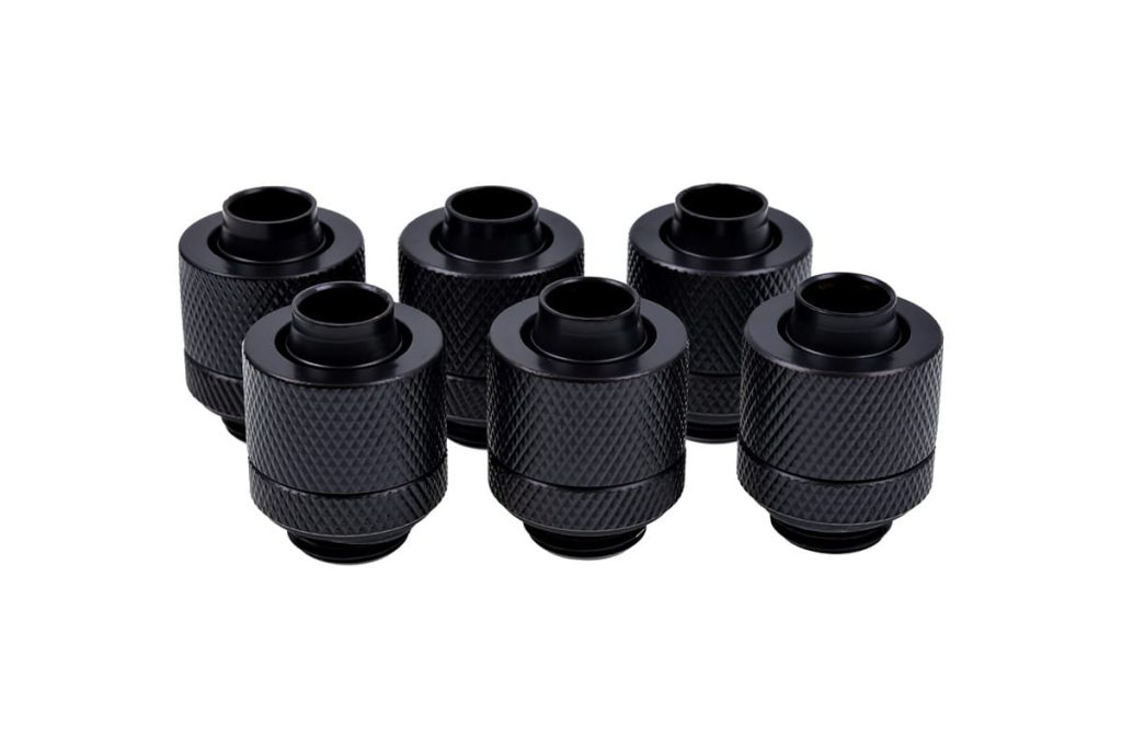 Alphacool Eiszapfen 13/10mm Compression Fitting G1/4 - Deep Black Six Pack