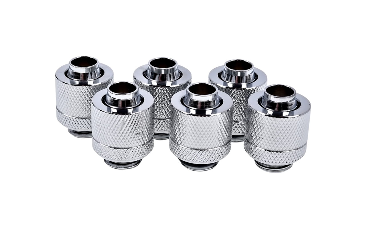 Alphacool Eiszapfen 13/10mm Compression Fitting G1/4 - Chrome Six Pack