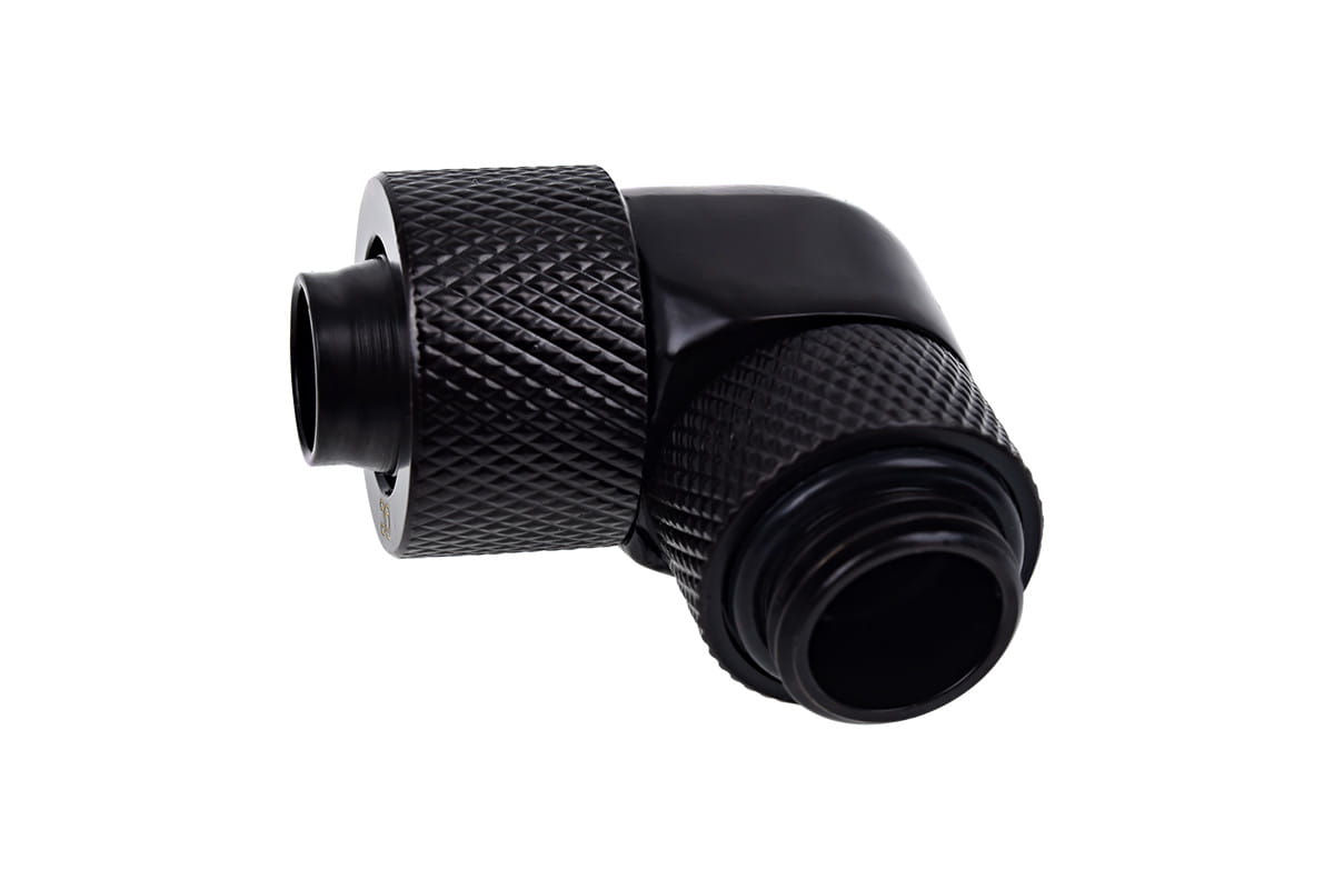 Alphacool Eiszapfen 13/10mm Compression Fitting 90degree Rotary G1/4 - Deep Black