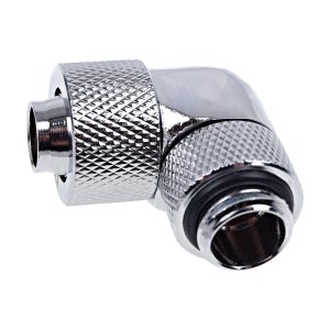 Alphacool Eiszapfen 13/10mm Compression Fitting 90degree Rotary G1/4 - Chrome