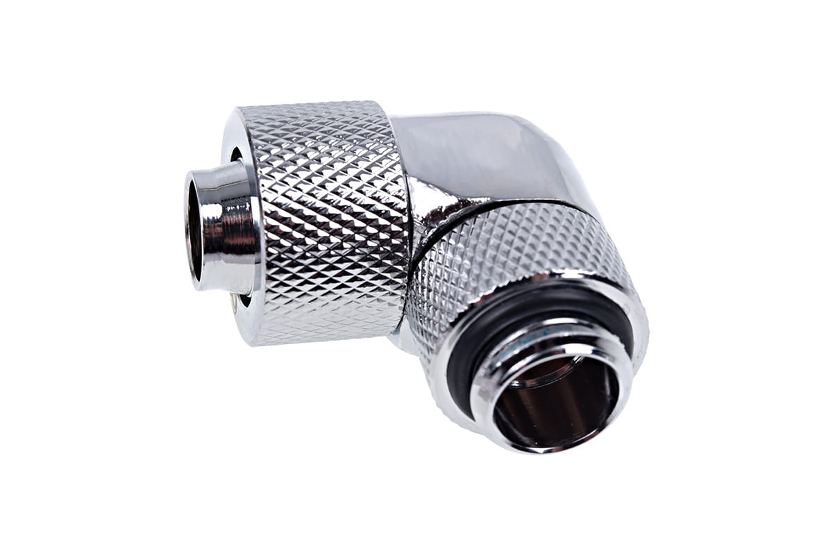 Alphacool Eiszapfen 13/10mm Compression Fitting 90degree Rotary G1/4 - Chrome