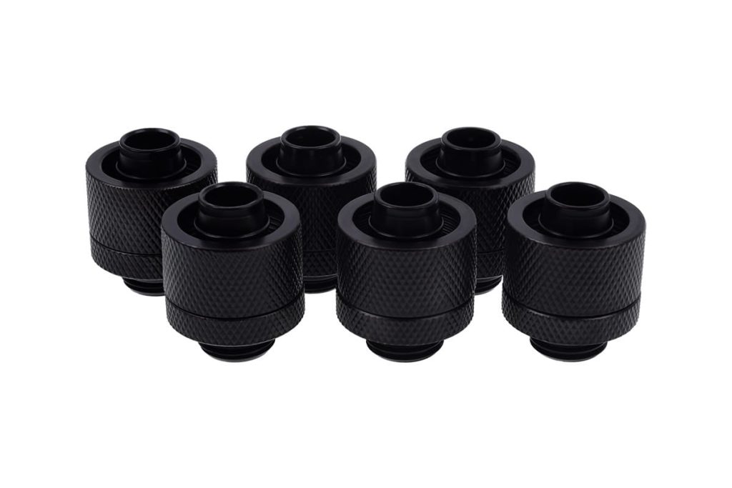 Alphacool Eiszapfen 16/10mm Compression Fitting G1/4 - Deep Black Six Pack