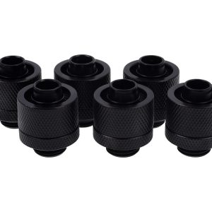 Alphacool Eiszapfen 16/10mm Compression Fitting G1/4 - Deep Black Six Pack