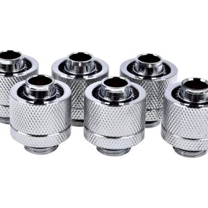 Alphacool Eiszapfen 16/10mm Compression Fitting G1/4 - Chrome Six Pack