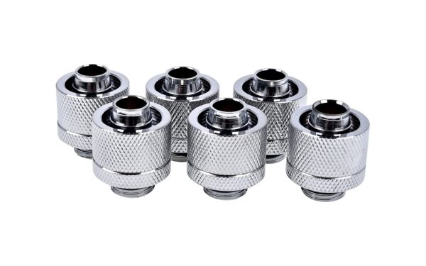 Alphacool Eiszapfen 16/10mm Compression Fitting G1/4 – Chrome Six Pack