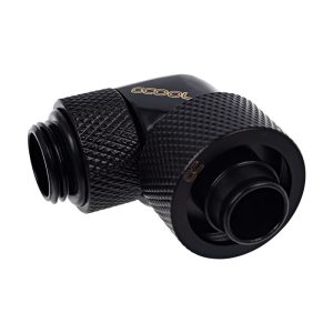 Alphacool Eiszapfen 16/10mm Compression Fitting 90degree Rotary G1/4 - Deep Black