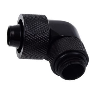Alphacool Eiszapfen 16/10mm Compression Fitting 90degree Rotary G1/4 - Deep Black