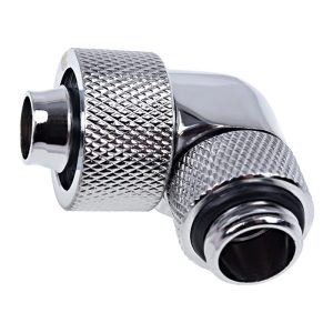 Alphacool Eiszapfen 16/10mm Compression Fitting 90degree Rotary G1/4 - Chrome