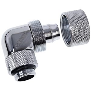 Alphacool Eiszapfen 16/10mm Compression Fitting 90degree Rotary G1/4 - Chrome