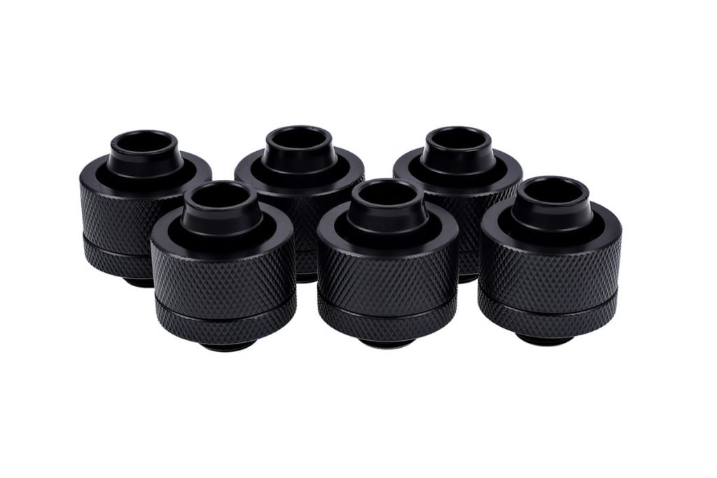 Alphacool Eiszapfen 19/13mm Compression Fitting G1/4 - Deep Black Six Pack