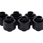 Alphacool Eiszapfen 19/13mm Compression Fitting G1/4 - Deep Black Six Pack