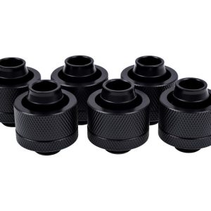 Alphacool Eiszapfen 19/13mm Compression Fitting G1/4 - Deep Black Six Pack