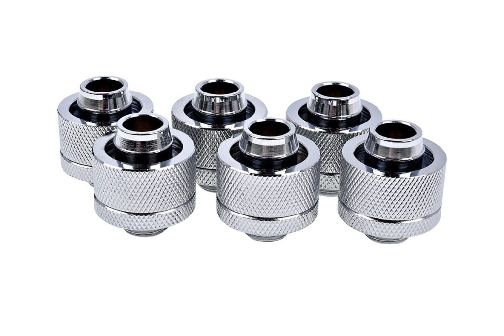 Alphacool Eiszapfen 19/13mm Compression Fitting G1/4 - Chrome Six Pack