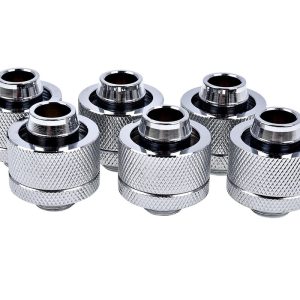 Alphacool Eiszapfen 19/13mm Compression Fitting G1/4 - Chrome Six Pack