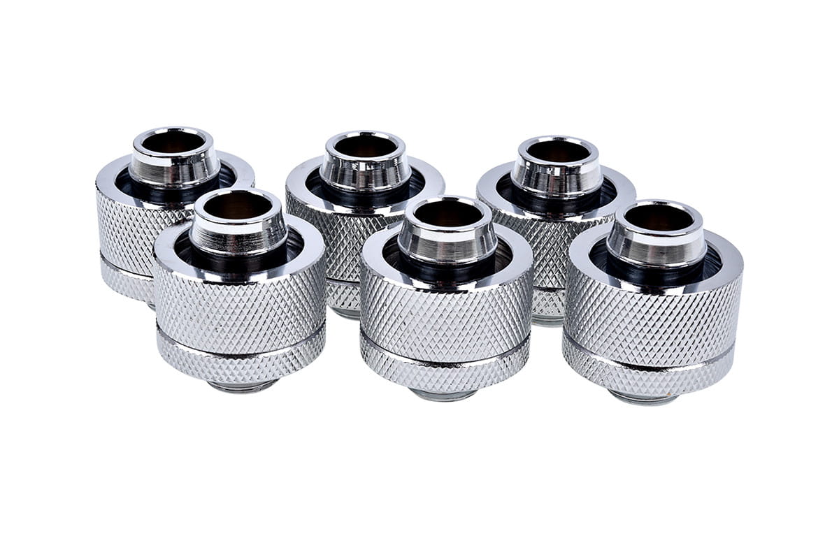Alphacool Eiszapfen 19/13mm Compression Fitting G1/4 - Chrome Six Pack