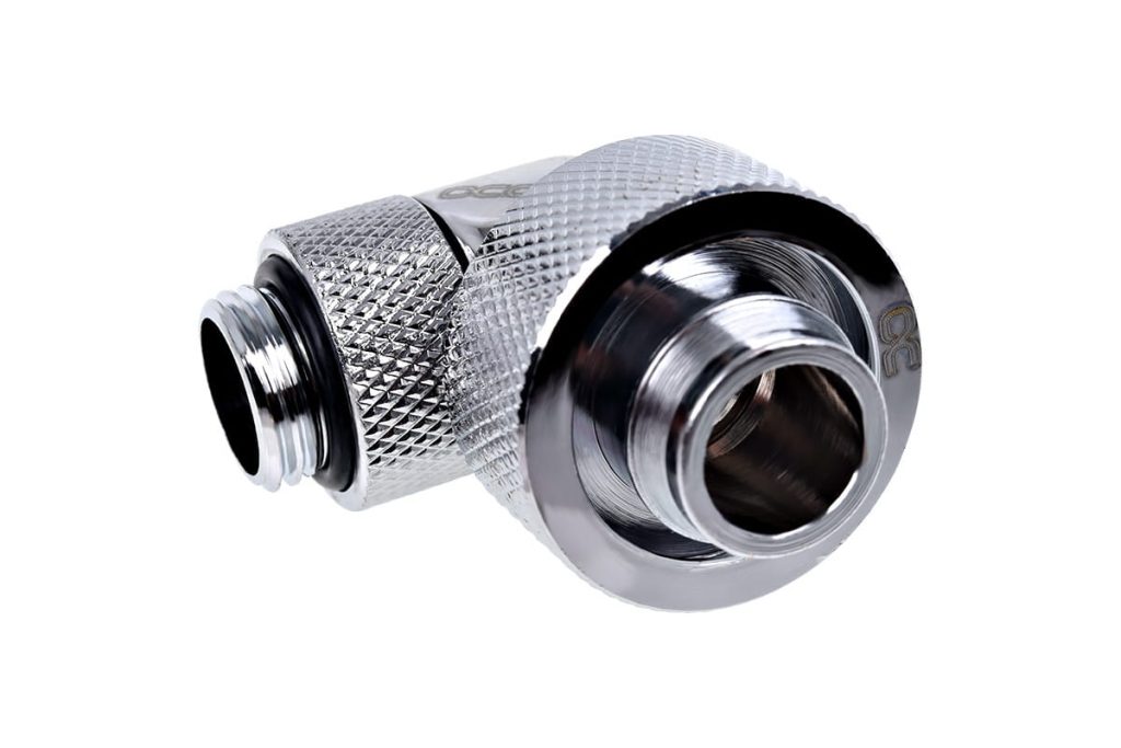 Alphacool Eiszapfen 19/13mm Compression Fitting 90degree Rotary G1/4 - Chrome