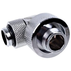 Alphacool Eiszapfen 19/13mm Compression Fitting 90degree Rotary G1/4 - Chrome