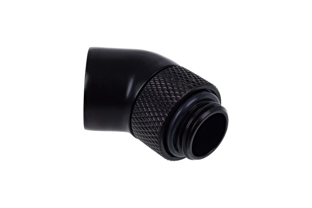 Alphacool Eiszapfen 45degree Rotary G1/4 Male to G1/4 Female - Deep Black