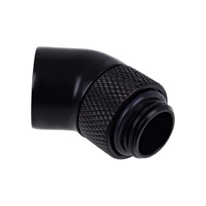 Alphacool Eiszapfen 45degree Rotary G1/4 Male to G1/4 Female - Deep Black