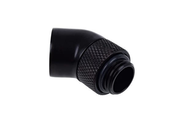 Alphacool Eiszapfen 45degree Rotary G1/4 Male to G1/4 Female – Deep Black