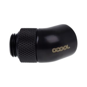 Alphacool Eiszapfen 45degree Rotary G1/4 Male to G1/4 Female - Deep Black