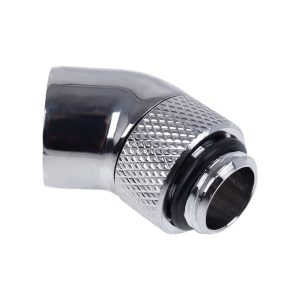Alphacool Eiszapfen 45degree Rotary G1/4 Male to G1/4 Female - Chrome : image 1