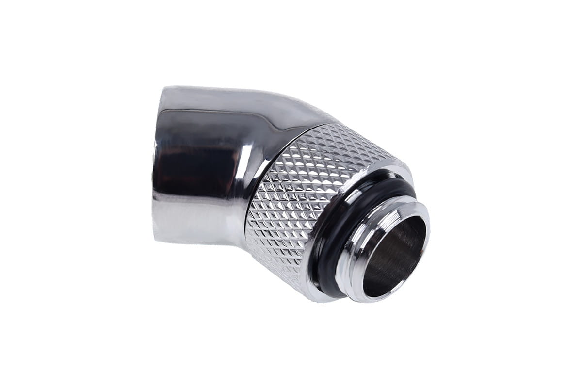 Alphacool Eiszapfen 45degree Rotary G1/4 Male to G1/4 Female - Chrome : image 1