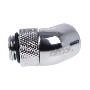Alphacool Eiszapfen 45degree Rotary G1/4 Male to G1/4 Female - Chrome : image 3