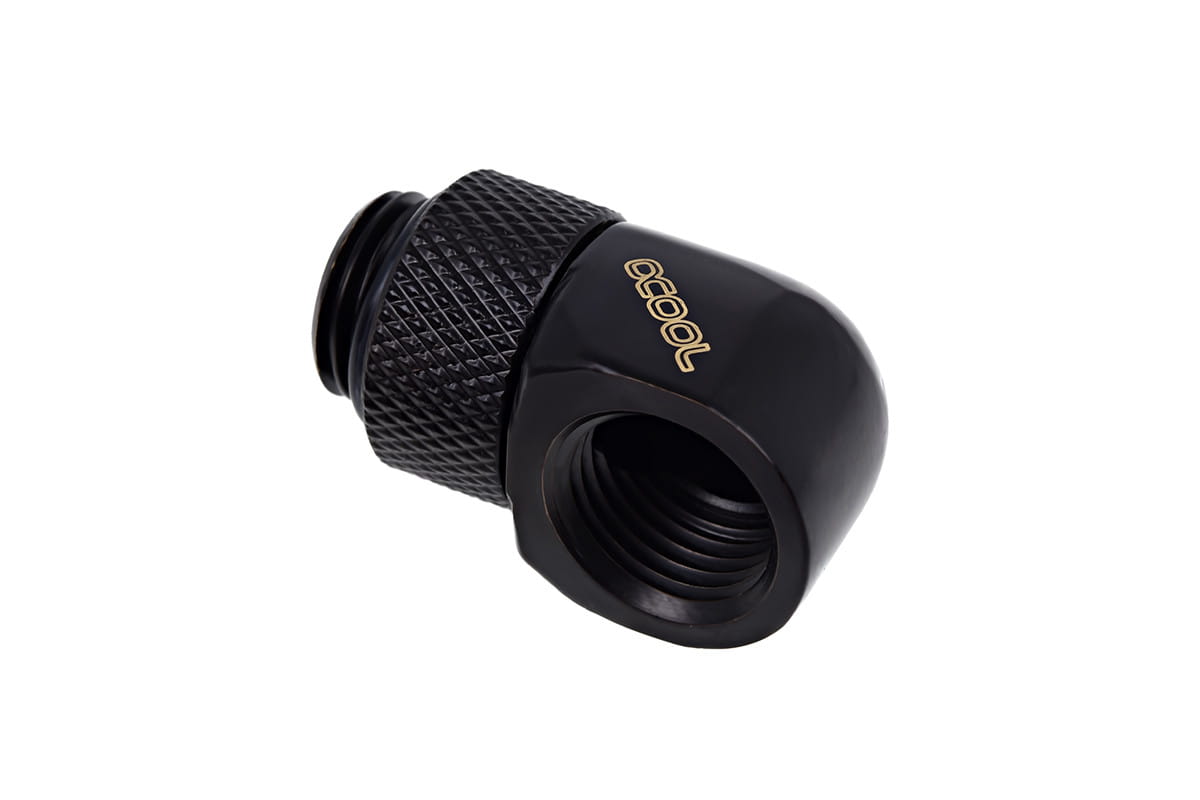 Alphacool Eiszapfen L-connector Rotary G1/4 Male to G1/4 Female - Deep Black : image 1