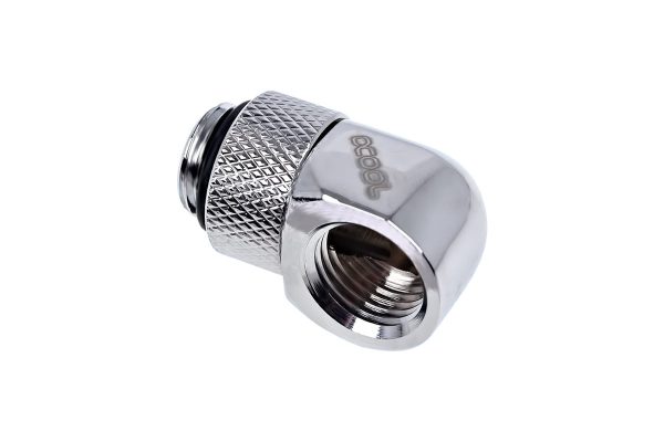 Alphacool Eiszapfen L-connector Rotary G1/4 Male to G1/4 Female – Chrome