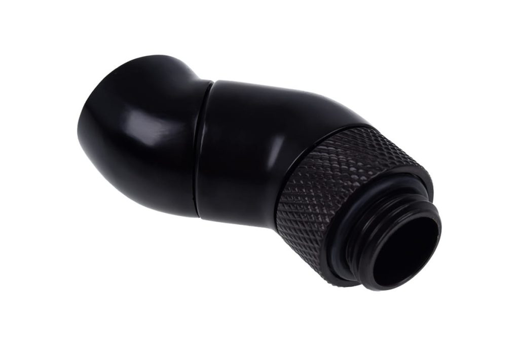 Alphacool Eiszapfen Double Rotary 45degree G1/4 Male to G1/4 Male - Deep Black