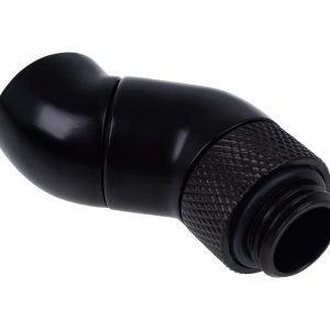 Alphacool Eiszapfen Double Rotary 45degree G1/4 Male to G1/4 Male - Deep Black