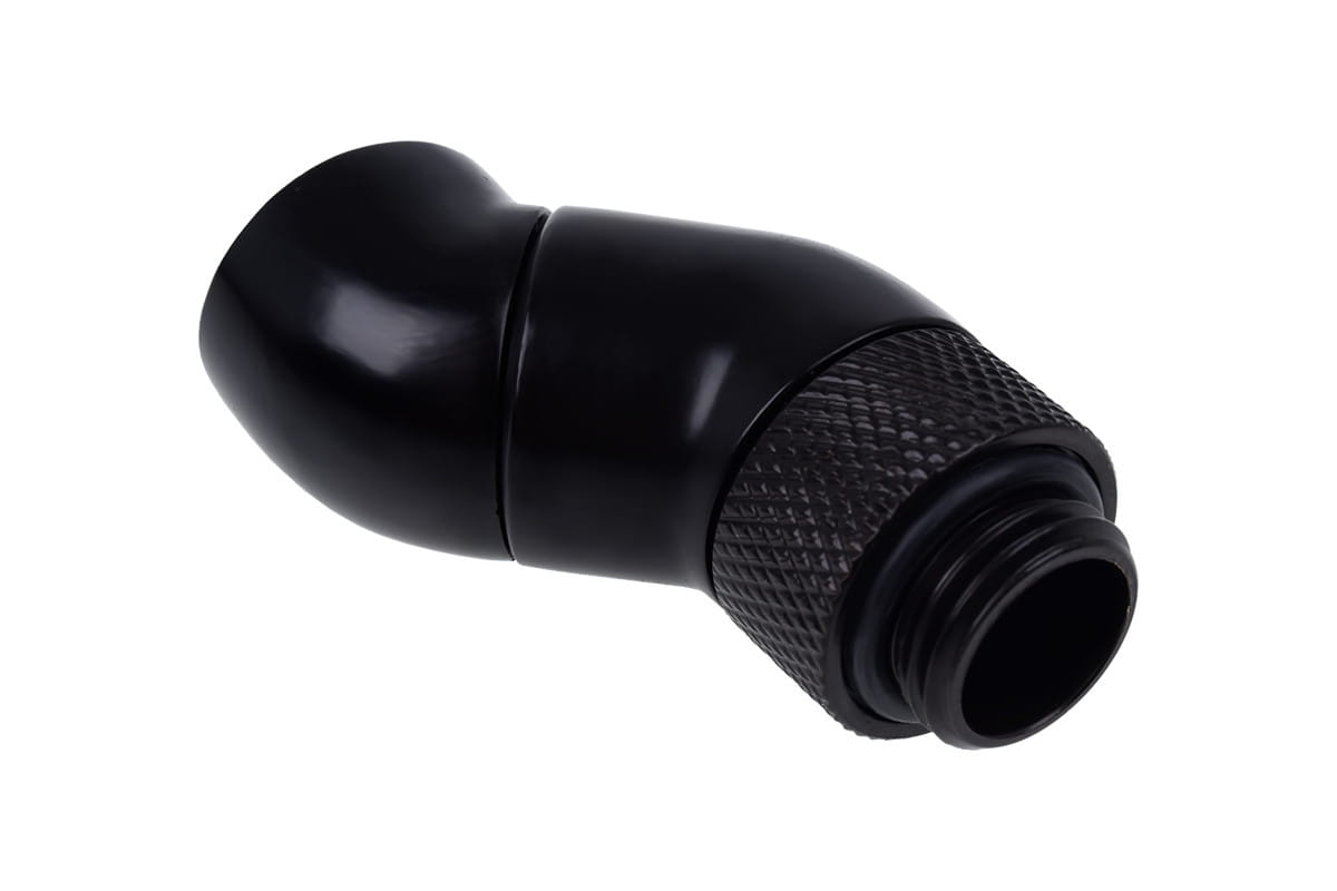 Alphacool Eiszapfen Double Rotary 45degree G1/4 Male to G1/4 Male - Deep Black