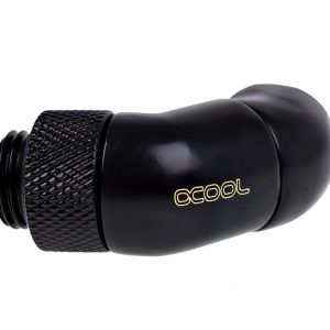 Alphacool Eiszapfen Double Rotary 45degree G1/4 Male to G1/4 Male - Deep Black