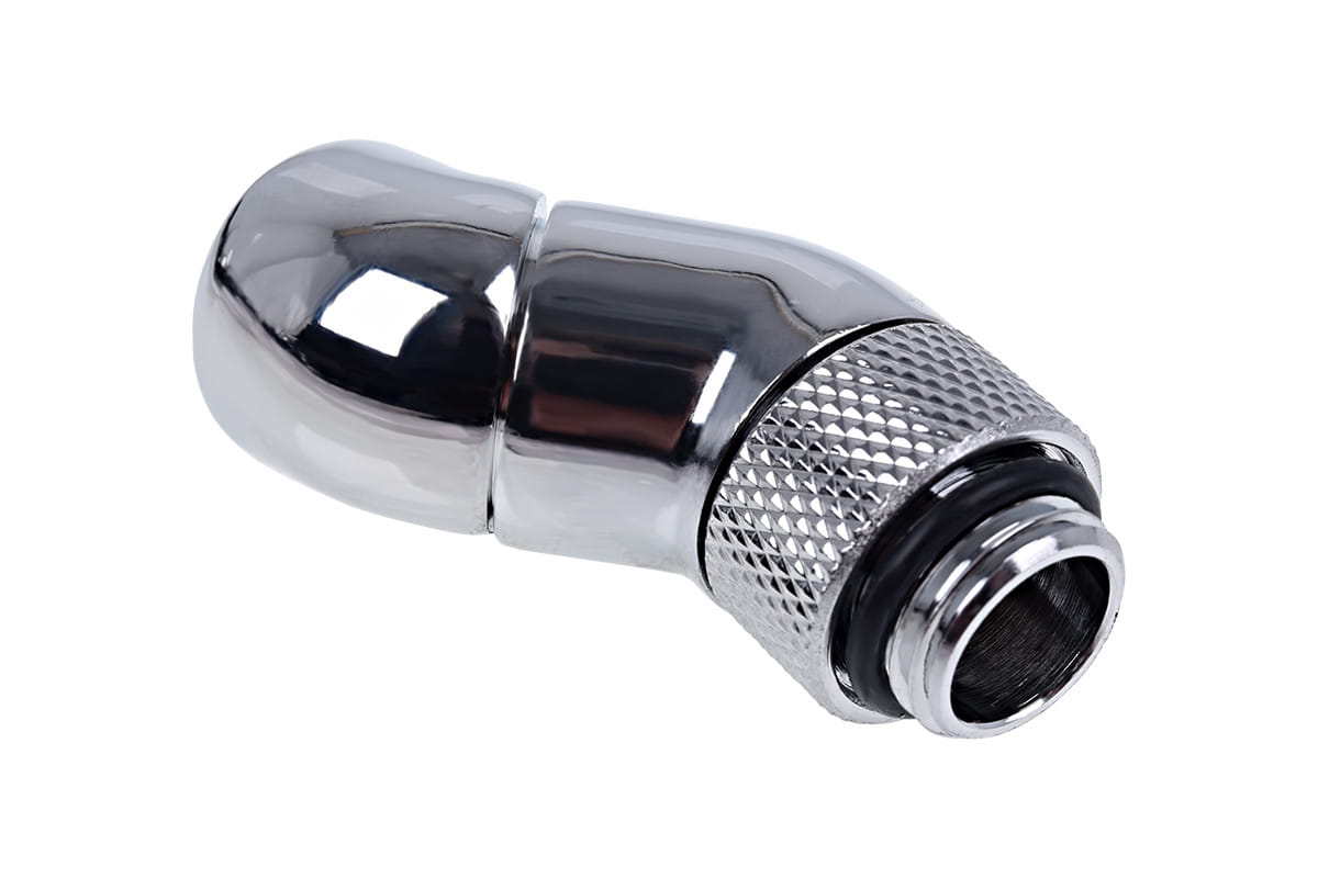 Alphacool Eiszapfen Double Rotary 45degree G1/4 Male to G1/4 Male - Chrome