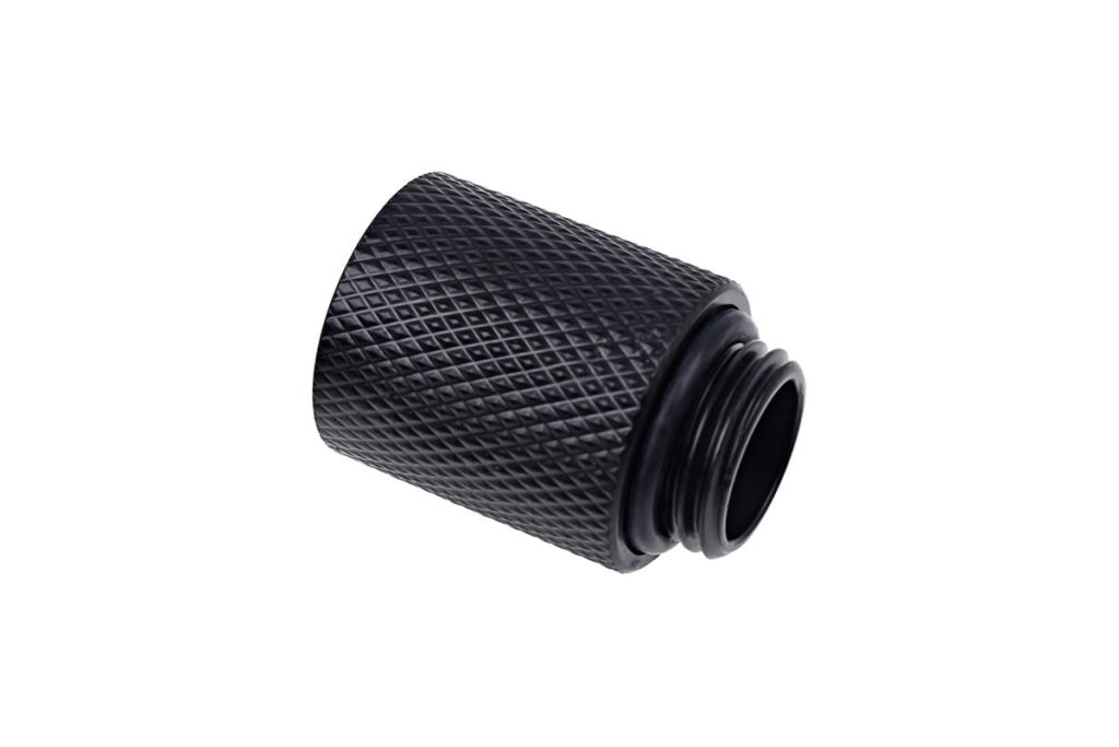 Alphacool Eiszapfen extension 20mm G1/4 Male to G1/4 Female - Deep Black : image 1
