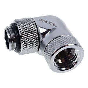 Alphacool Eiszapfen Double Rotary 90degree G1/4 Male to G1/4 Male - Chrome