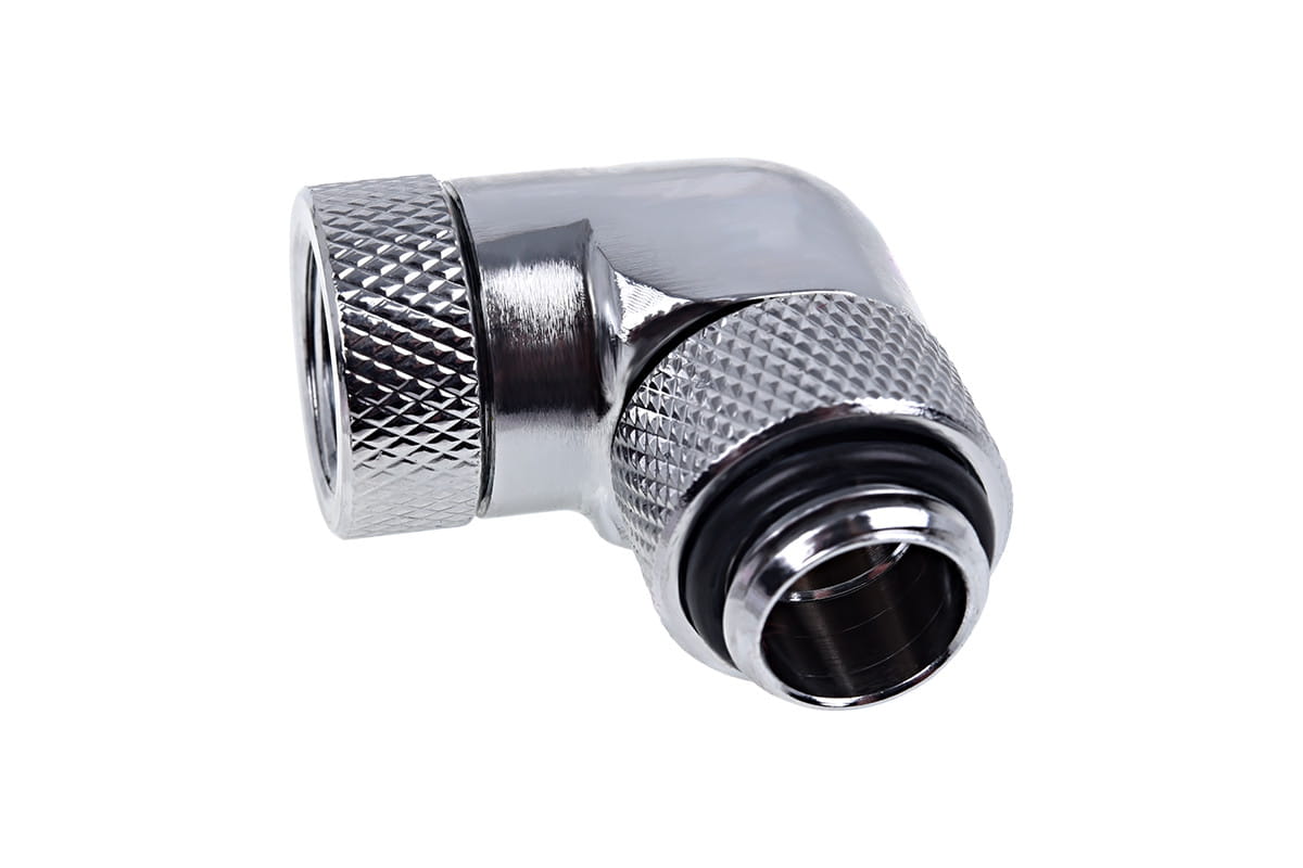 Alphacool Eiszapfen Double Rotary 90degree G1/4 Male to G1/4 Male - Chrome