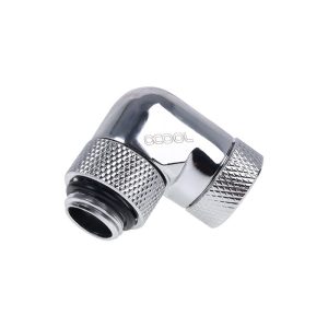 Alphacool Eiszapfen Double Rotary 90degree G1/4 Male to G1/4 Male - Chrome