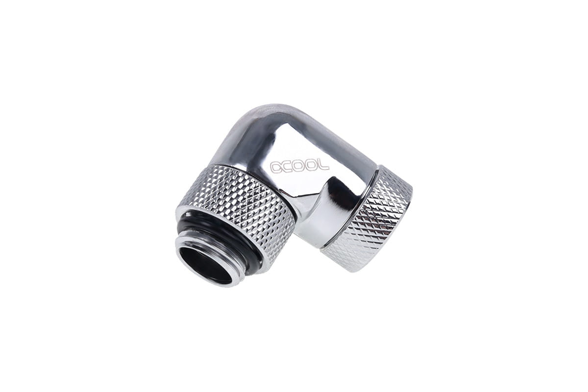 Alphacool Eiszapfen Double Rotary 90degree G1/4 Male to G1/4 Male - Chrome
