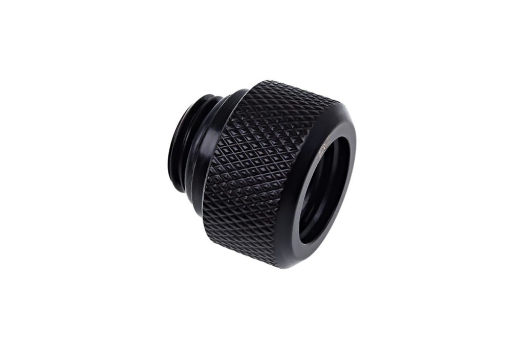 Alphacool Eiszapfen 13mm HardTube Compression Fitting G1/4 for rigid tubes - knurled - Deep Black : image 1