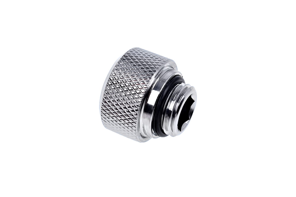 Alphacool Eiszapfen 13mm HardTube Compression Fitting G1/4 for rigid tubes - knurled - Chrome : image 2