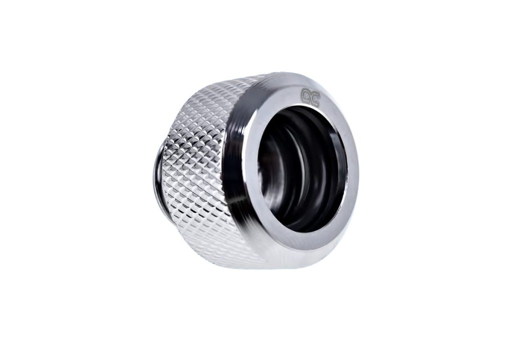 Alphacool Eiszapfen 13mm HardTube Compression Fitting G1/4 for rigid tubes - knurled - Chrome : image 3