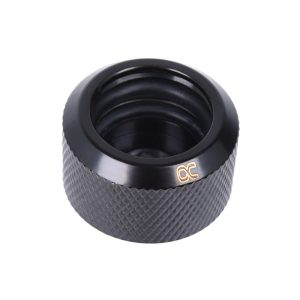 Alphacool Eiszapfen 16mm HardTube Compression Fitting G1/4 for rigid tubes - knurled - Deep Black
