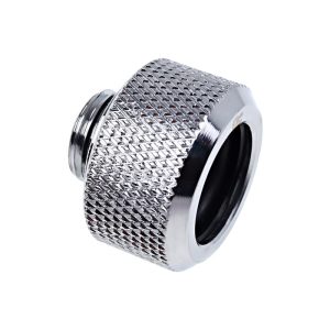 Alphacool Eiszapfen 16mm HardTube Compression Fitting G1/4 for rigid tubes - knurled - Chrome