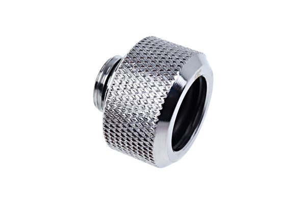 Alphacool Eiszapfen 16mm HardTube Compression Fitting G1/4 for rigid tubes – knurled – Chrome